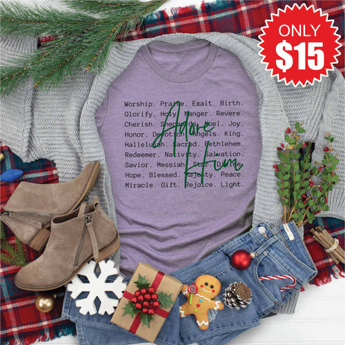 Adore Him Tee - Heather Deep Purple - 15 product image 1