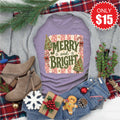 Merry and Bright Tee - Heather Deep Purple - 15 product image 1