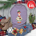 Christmas Goose Tee - Heather Deep Purple - 15 product image 1