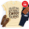 Coffee Now Tee - Heather French Vanilla - 15 product image 1