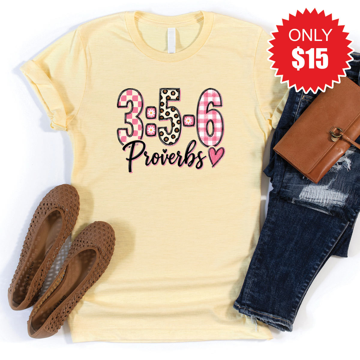 Proverbs 3:5 Tee - Heather French Vanilla - 15 product image 1