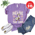 Off To Praise The Lord V-Neck - Heather Grape - 15