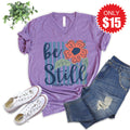 Be Still V-Neck - Heather Grape - 15