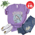His Eye Is On The Sparrow V-Neck - Heather Grape - 15