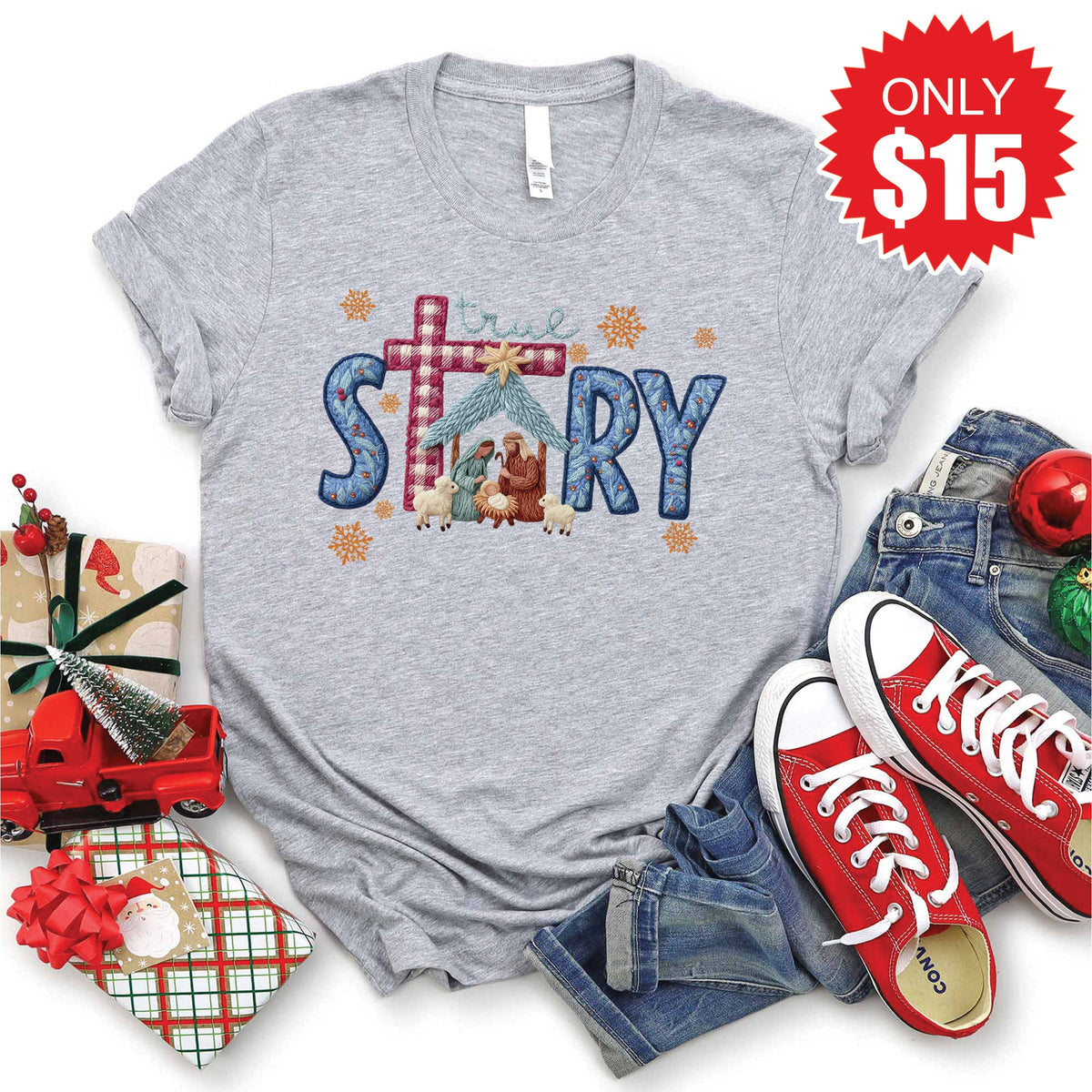 True Story Tee - Heather Grey - 15 product image 1