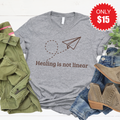 Healing Is Not Linear Tee - Heather Grey - 15 product image 1