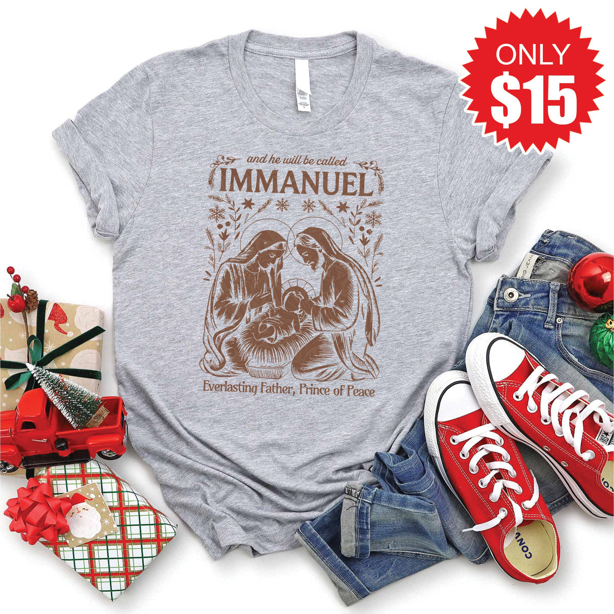 Immanuel Tee - Heather Grey - 15 product image 1