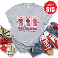 Dachshund Through The Snow Tee - Heather Grey - 15 product image 1