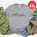 Faith Over Fear Tee - Heather Grey - 15 product image 1