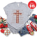 Gingham Cross Tee - Heather Grey - 15 product image 1