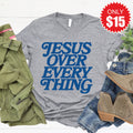 Jesus Over Everything Tee - Heather Grey - 15 product image 1