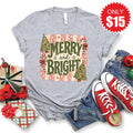 Merry and Bright Tee - Heather Grey - 15 product image 1