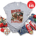 Rockin Around The Christmas Tree Tee - Heather Grey - 15 product image 1