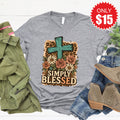 Simply Blessed Tee - Heather Grey - 15 product image 1