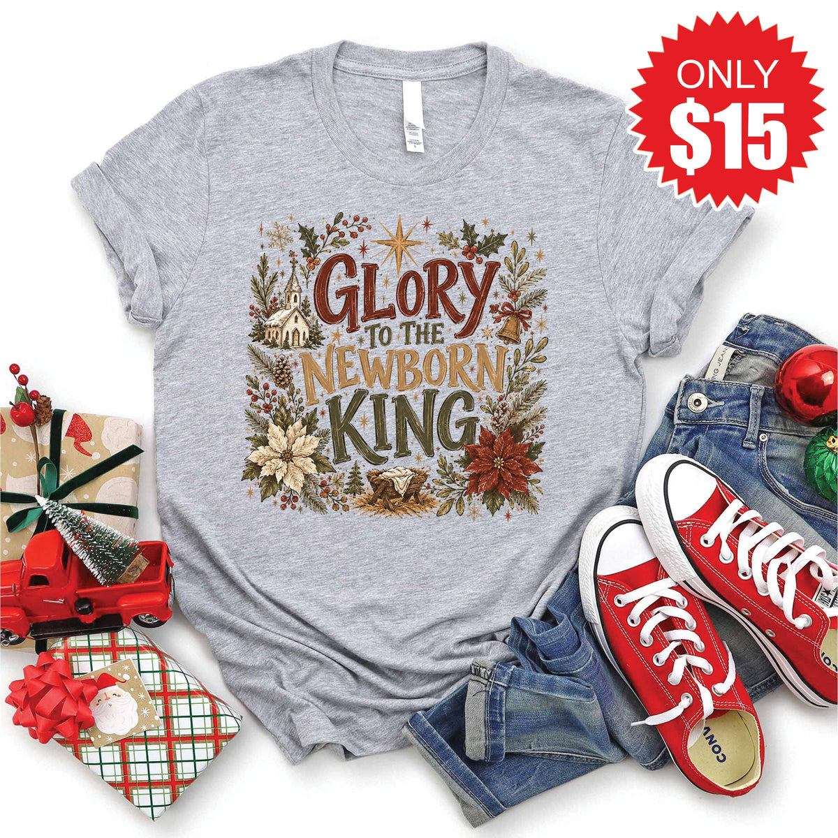 Newborn King Tee - Heather Grey - 15 product image 1