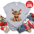 Christmas Cow Tee - Heather Grey - 15 product image 1