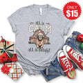 All is Calm Cow Tee - Heather Grey - 15 product image 1