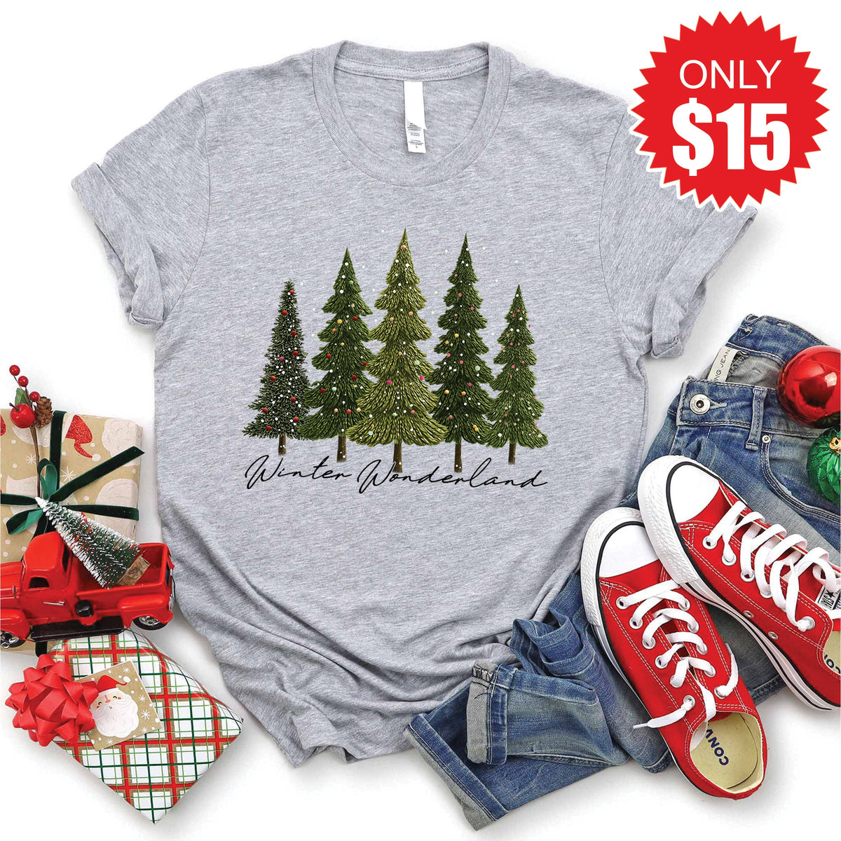 Winter Wonderland Tee - Heather Grey - 15 product image 1