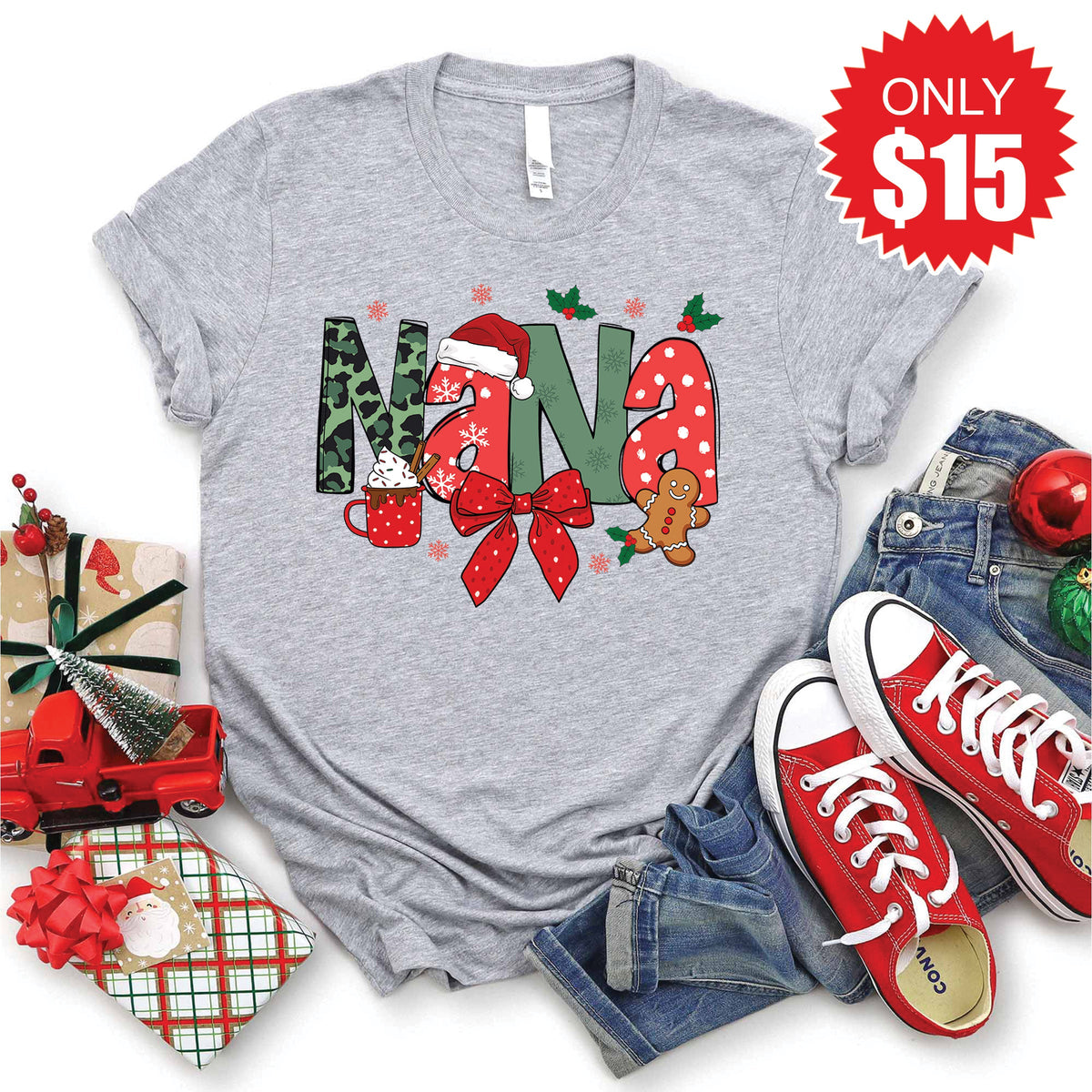 Nana Tee - Heather Grey - 15 product image 1