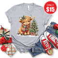 Christmas Cow Tee - Heather Grey - 15 product image 1