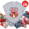 Wrapped In Grace Tee - Heather Grey - 15 product image 1