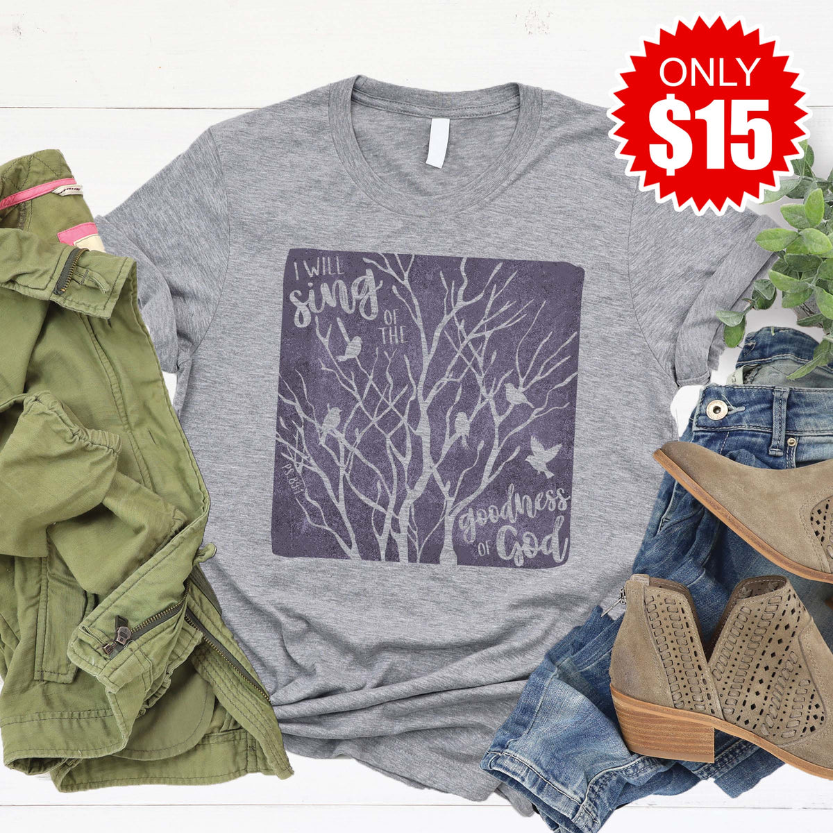 I Will Sing Tee - Heather Grey - 15 product image 1