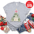 Adore Him Christmas Tree Tee - Heather Grey - 15 product image 1