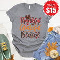 Thankful, Grateful, Blessed Tee - Heather Grey - 15 product image 1