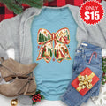 Christmas Bow Tee - Heather Lagoon - 15 product image 1