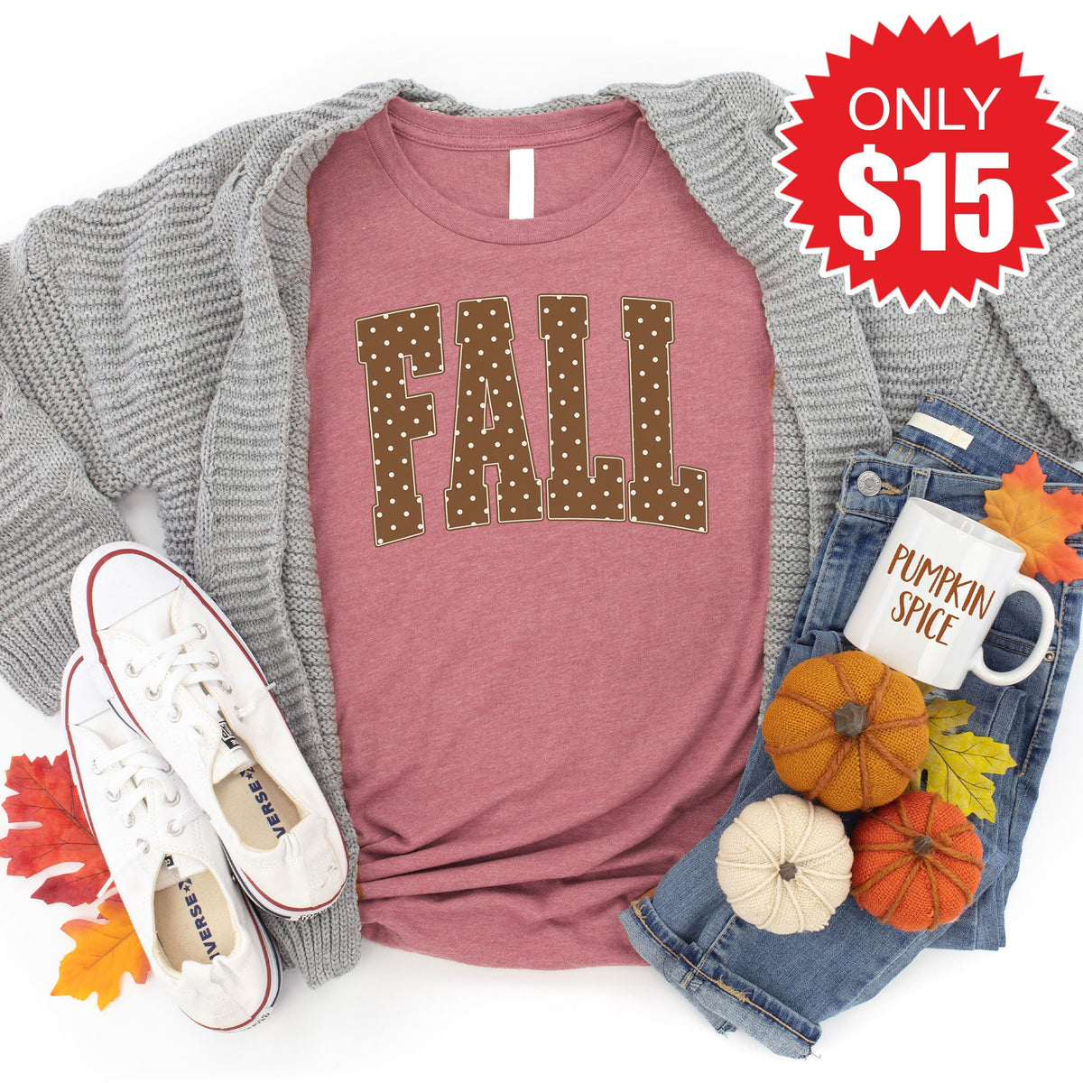 Fall Tee - Heather Mauve - 15 product image 1