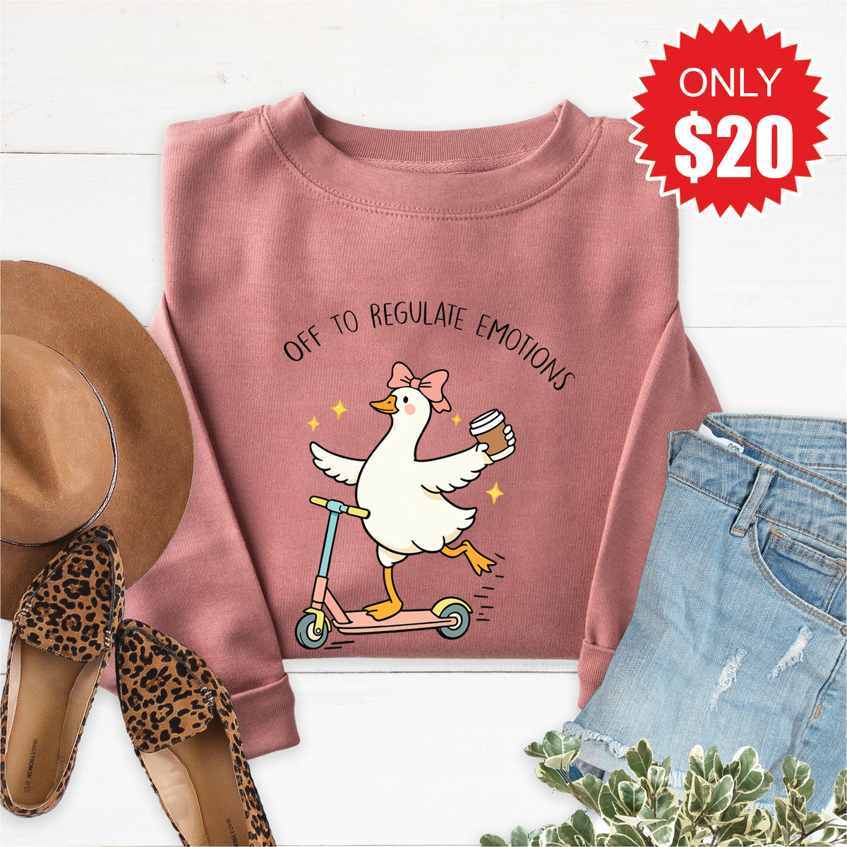 Regulate Emotions Sweatshirt - Heather Mauve - 20 product image 1