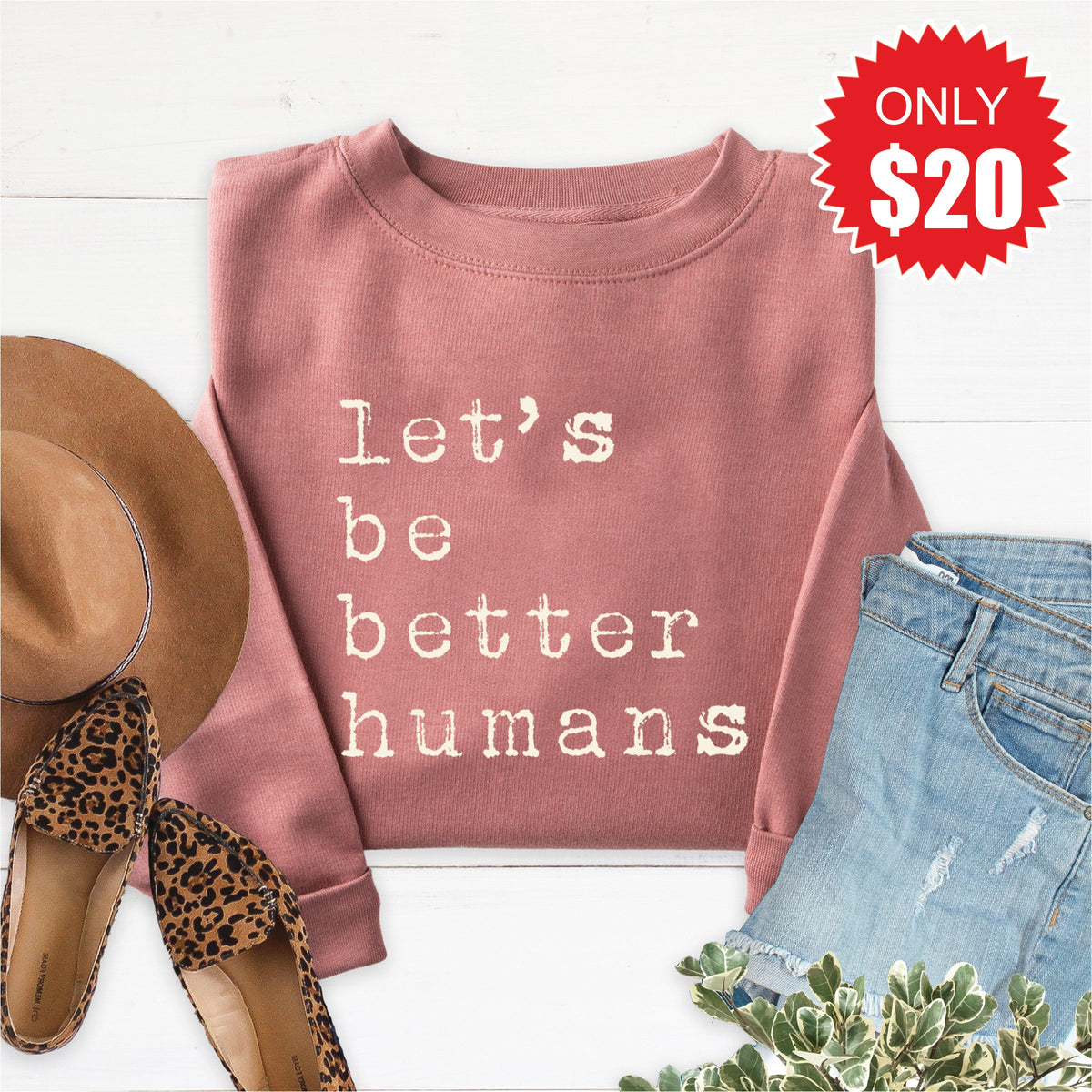 Better Humans Sweatshirt - Heather Mauve - 20 product image 1