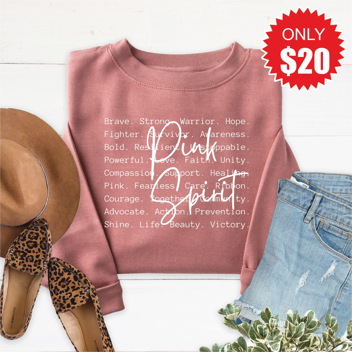 Pink Spirit Sweatshirt - Heather Mauve - 20 product image 1