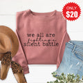 Silent Battle Sweatshirt - Heather Mauve - 20 product image 1
