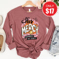 His Mercy Long Sleeve - Heather Mauve - 17 product image 1