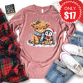 Christmas Cow Long Sleeve - Heather Mauve - 17 product image 1