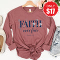 Faith Over Fear Long Sleeve - Heather Mauve - 17 product image 1