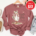 God's Got A Plan Long Sleeve - Heather Mauve - 17 product image 1