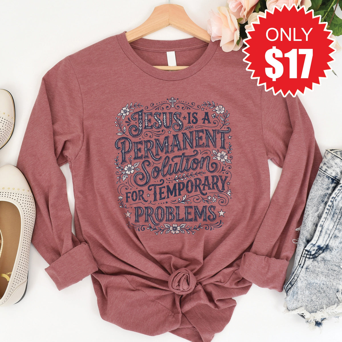 Solution Long Sleeve - Heather Mauve - 17 product image 1