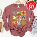 Amazing Grace Blocks Long Sleeve - Heather Mauve - 17 product image 1