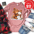 Christmas Cow Long Sleeve - Heather Mauve - 17 product image 1