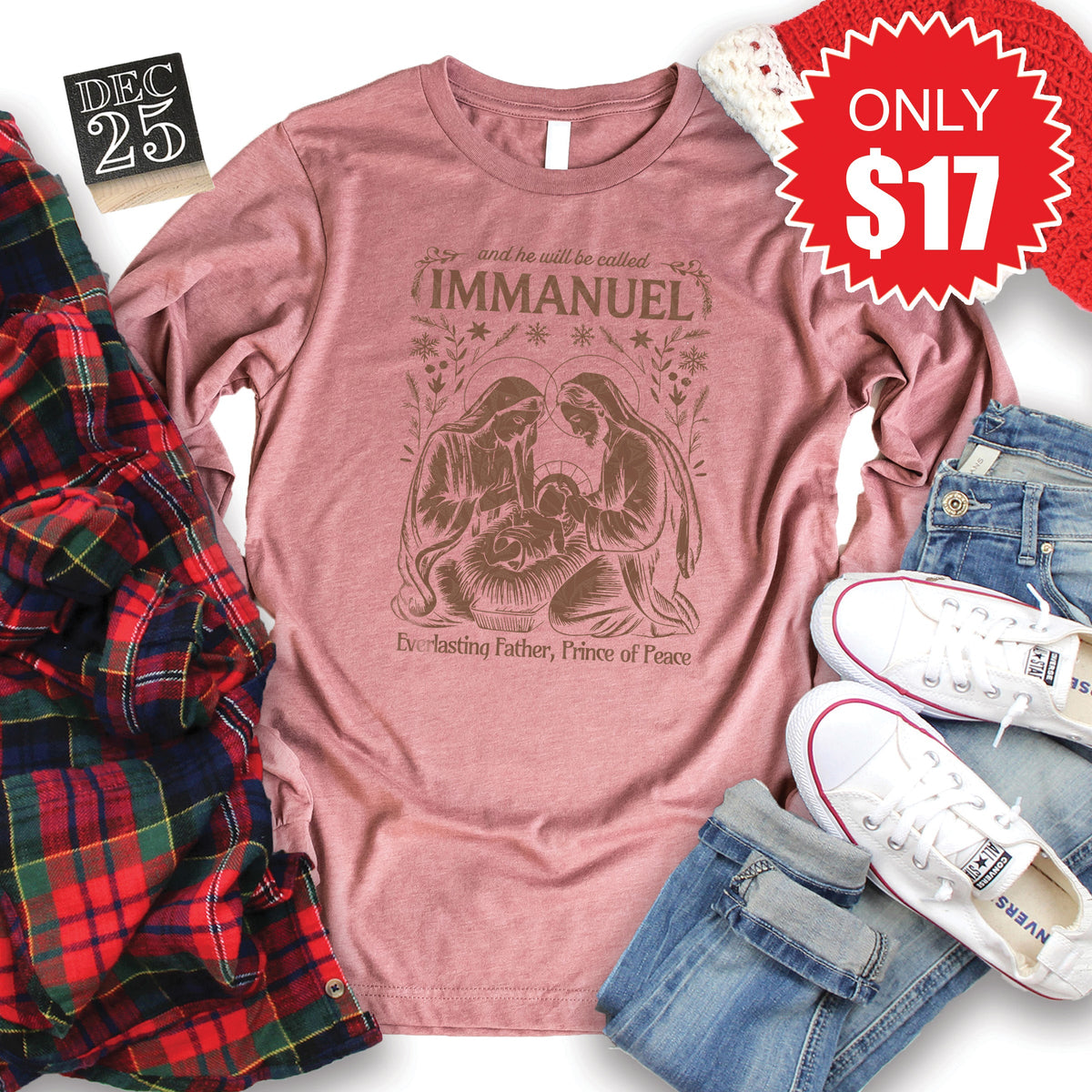 Immanuel Long Sleeve - Heather Mauve - 17 product image 1