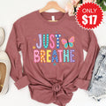 Just Breathe Long Sleeve - Heather Mauve - 17 product image 1