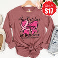 We Wear Pink Bow Long Sleeve - Heather Mauve - 17 product image 1