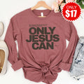 Only Jesus Can Long Sleeve - Heather Mauve - 17 product image 1