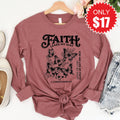 Faith Leads My Way Long Sleeve - Heather Mauve - 17 product image 1