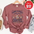 Change the World Coffee Long Sleeve - Heather Mauve - 17 product image 1