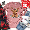 Christmas Cow Long Sleeve - Heather Mauve - 17 product image 1