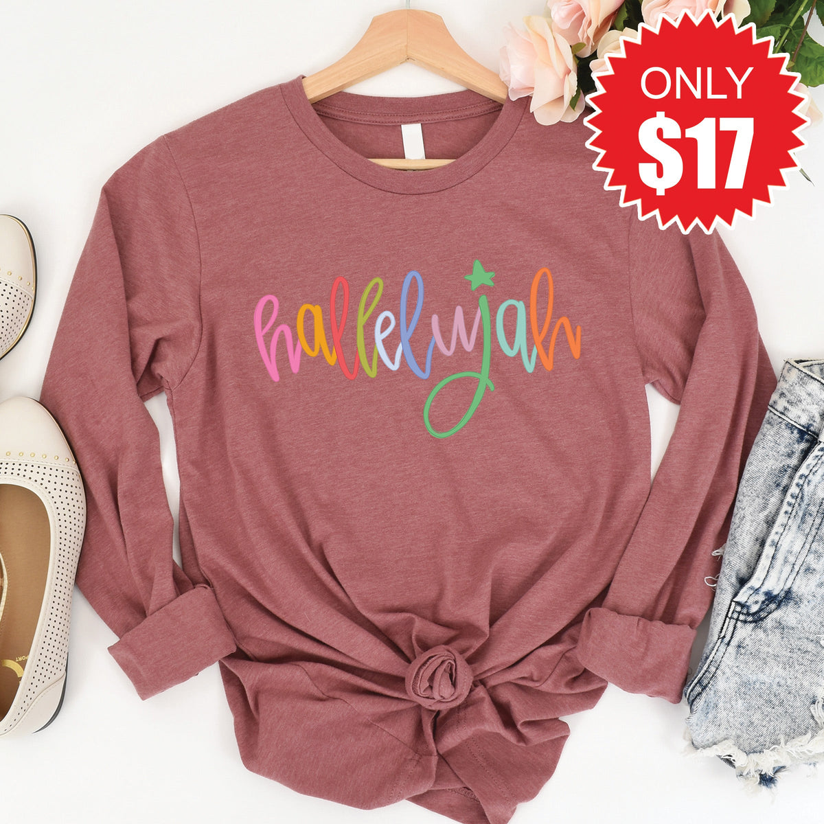 Hallelujah Long Sleeve - Heather Mauve - 17 product image 1