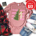Cross and Christmas Tree Long Sleeve - Heather Mauve - 17 product image 1